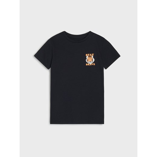 Sinsay - Koszulki z domieszką wiskozy 5 pack - brązowy Sinsay 110 Sinsay