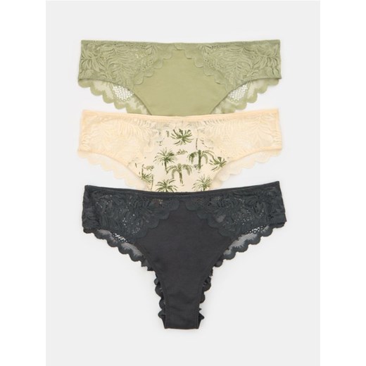 Sinsay - Majtki brazyliany 3 pack - wielobarwny ze sklepu Sinsay w kategorii Majtki damskie - zdjęcie 179349863