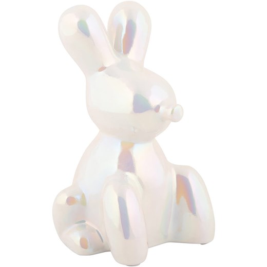 Present Time Dekoracja &quot;Balloon Bunny&quot; w kolorze białym - wys. 15 cm ze sklepu Limango Polska w kategorii Dekoracje - zdjęcie 179352832