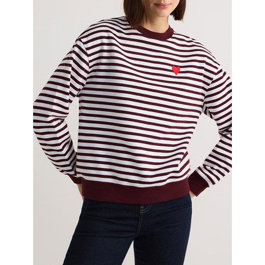 Reserved - Bawełniana bluza z haftem - czarny ze sklepu Reserved w kategorii Bluzy damskie - zdjęcie 179353543