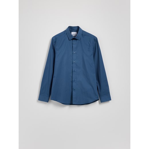 Reserved - Koszula regular fit z bawełną - niebieski Reserved XXL Reserved