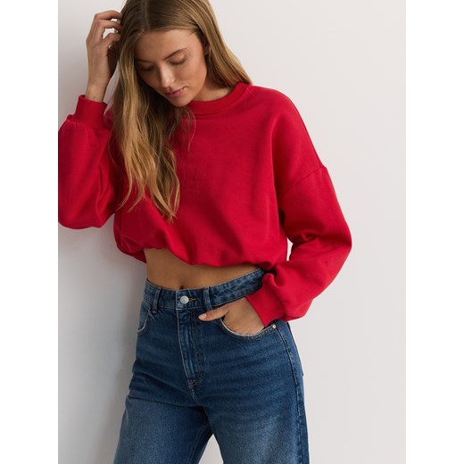 Reserved - Krótka bluza ze ściągaczem - czerwony ze sklepu Reserved w kategorii Bluzy damskie - zdjęcie 179353912