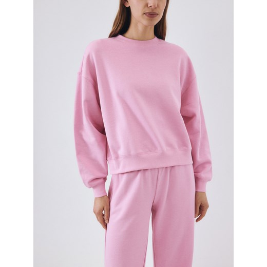 Reserved - Bawełniana bluza - pastelowy róż ze sklepu Reserved w kategorii Bluzy damskie - zdjęcie 179356073