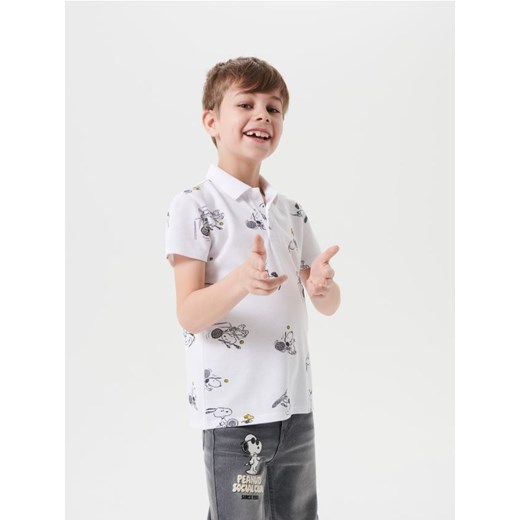 Sinsay - Koszulka polo Peanuts - biały ze sklepu Sinsay w kategorii T-shirty chłopięce - zdjęcie 179358072