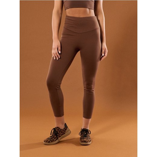 Sinsay - Legginsy sportowe Gym Hard - brązowy Sinsay XXL Sinsay