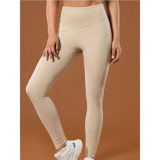 Sinsay - Legginsy Gym Hard - beżowy ze sklepu Sinsay w kategorii Spodnie damskie - zdjęcie 179358102