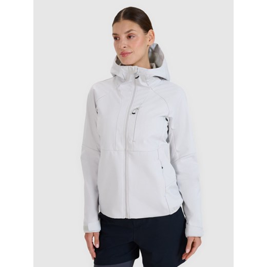 Damski softshell 4F 4FWSS25TSOFF315 - szary ze sklepu Sportstylestory.com w kategorii Kurtki damskie - zdjęcie 179358442