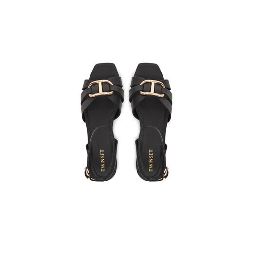 Sandały damskie Twinset na płaskiej podeszwie casual 