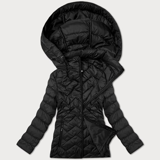 Pikowana kurtka plus size z kapturem J Style czarna (16M9267-392) ze sklepu goodlookin.pl w kategorii Kurtki damskie - zdjęcie 179362104