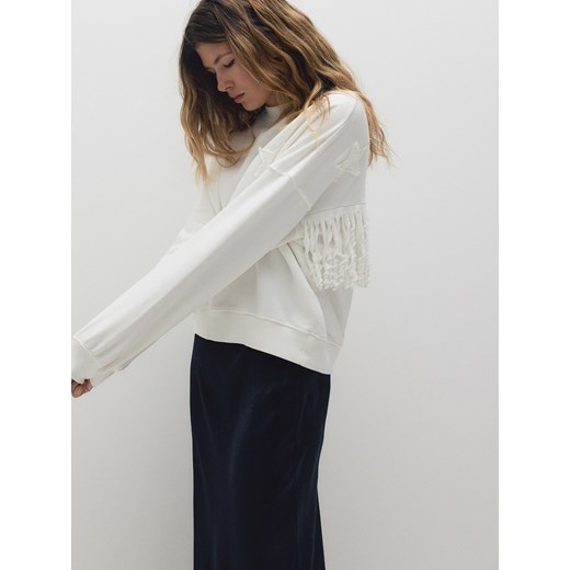 Reserved - Bluza oversize z naszywkami - złamana biel ze sklepu Reserved w kategorii Bluzy damskie - zdjęcie 179362261