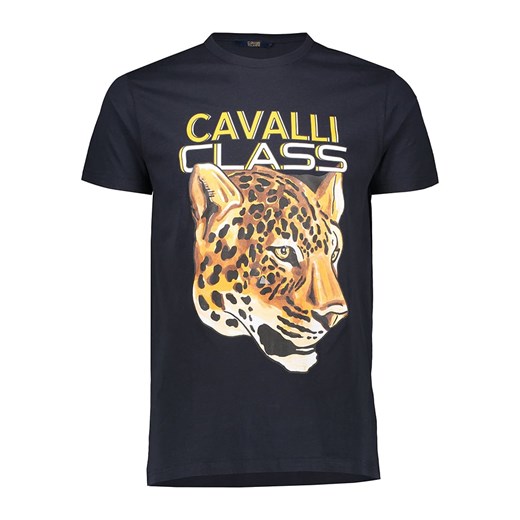 cavalli CLASS Koszulka w kolorze granatowym ze sklepu Limango Polska w kategorii T-shirty męskie - zdjęcie 179362661