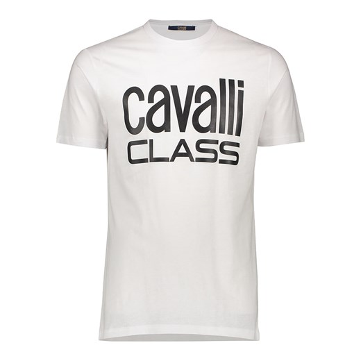 cavalli CLASS Koszulka w kolorze białym ze sklepu Limango Polska w kategorii T-shirty męskie - zdjęcie 179362671