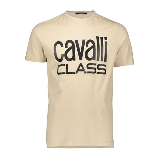 cavalli CLASS Koszulka w kolorze beżowym ze sklepu Limango Polska w kategorii T-shirty męskie - zdjęcie 179362673