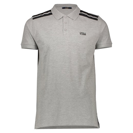cavalli CLASS Koszulka polo w kolorze szarym ze sklepu Limango Polska w kategorii T-shirty męskie - zdjęcie 179362683