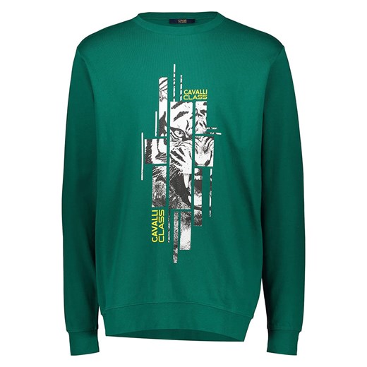cavalli CLASS Bluza w kolorze zielonym ze sklepu Limango Polska w kategorii Bluzy męskie - zdjęcie 179362701