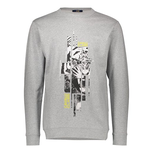 cavalli CLASS Bluza w kolorze szarym ze sklepu Limango Polska w kategorii Bluzy męskie - zdjęcie 179362703