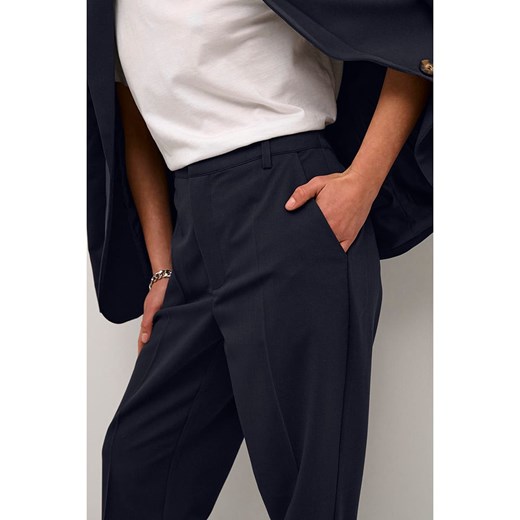 Kaffe Spodnie "Sakura" w kolorze granatowym Kaffe 38 okazyjna cena Limango Polska