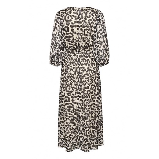 Wielokolorowa sukienka Kaffe casual z dekoltem v maxi 