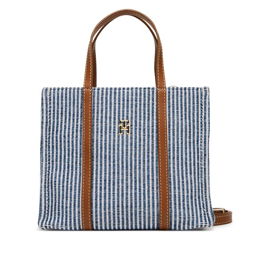 Torebka Tommy Hilfiger Th Premium Beach Le Mini Tote AW0AW17208 Niebieski Tommy Hilfiger one size eobuwie.pl