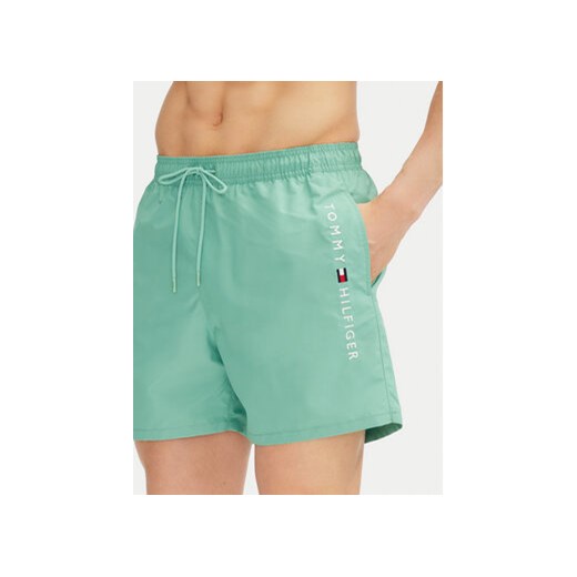 Tommy Hilfiger Szorty kąpielowe UM0UM03258 Zielony Regular Fit Tommy Hilfiger L MODIVO