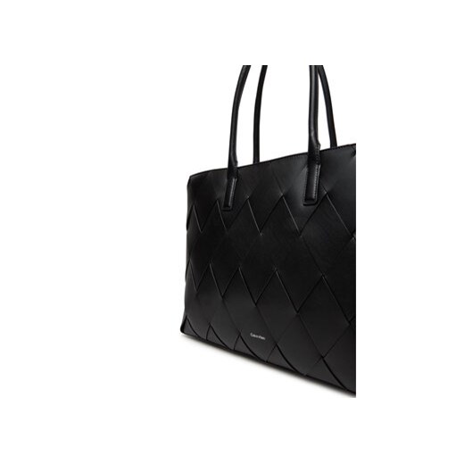 Calvin Klein Torebka Ck Woven Medium Shopper K60K612994 Czarny Calvin Klein uniwersalny MODIVO