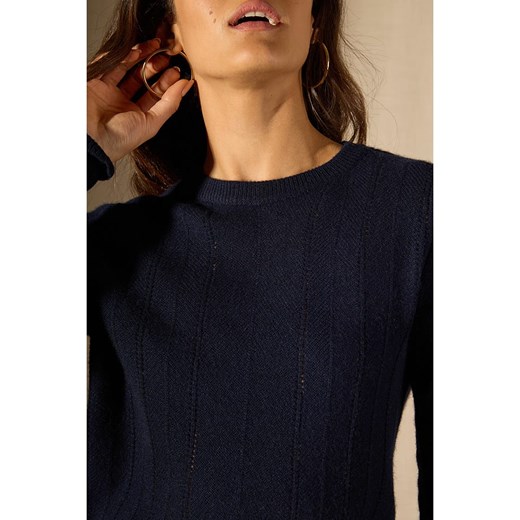 Perfect Cashmere Kaszmirowy sweter &quot;Corva&quot; w kolorze granatowym Perfect Cashmere XL promocja Limango Polska