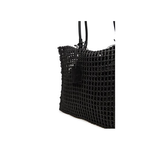 Czarna shopper bag Twinset mieszcząca a8 matowa