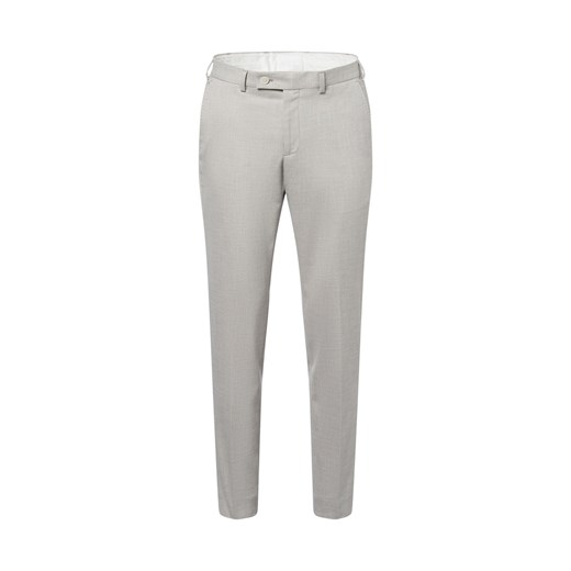Finshley & Harding London Męskie spodnie garniturowe Mężczyźni Slim Fit beżowy wypukły wzór tkaniny ze sklepu vangraaf w kategorii Spodnie męskie - zdjęcie 179370753