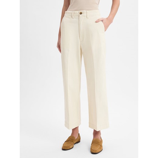 Polo Ralph Lauren Spodnie Kobiety Bawełna piaskowy jednolity ze sklepu vangraaf w kategorii Spodnie damskie - zdjęcie 179370760