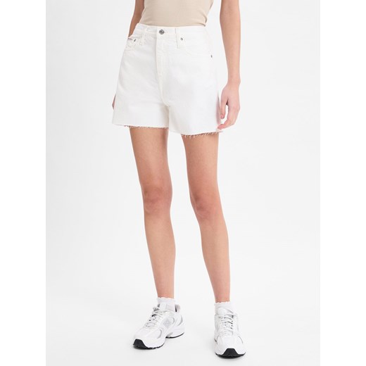 Calvin Klein Jeans Damskie szorty dżinsowe Kobiety Bawełna biały jednolity ze sklepu vangraaf w kategorii Szorty - zdjęcie 179370764