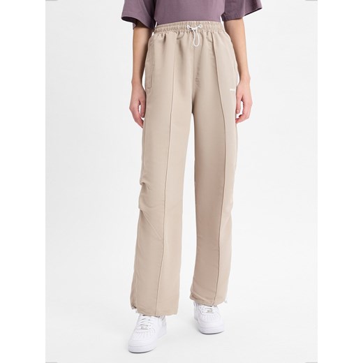 PEGADOR Damskie spodnie materiałowe - Leonie Track Pants Kobiety Sztuczne włókno beżowy jednolity ze sklepu vangraaf w kategorii Spodnie damskie - zdjęcie 179370814