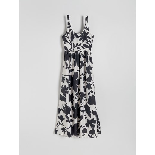 Reserved - Sukienka maxi w kwiatowy wzór - czarny ze sklepu Reserved w kategorii Sukienki - zdjęcie 179371494