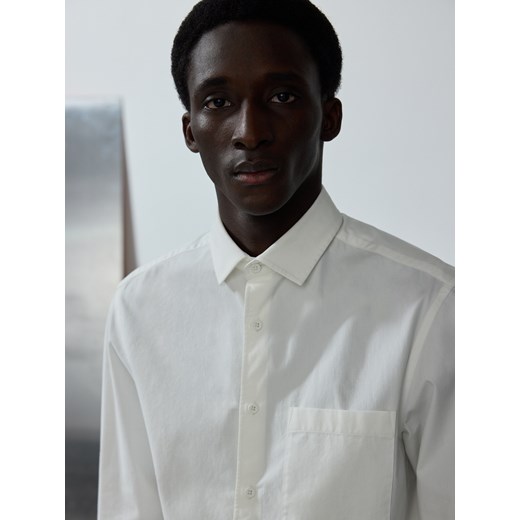 Reserved - Koszula regular z bawełny egipskiej - biały Reserved S Reserved
