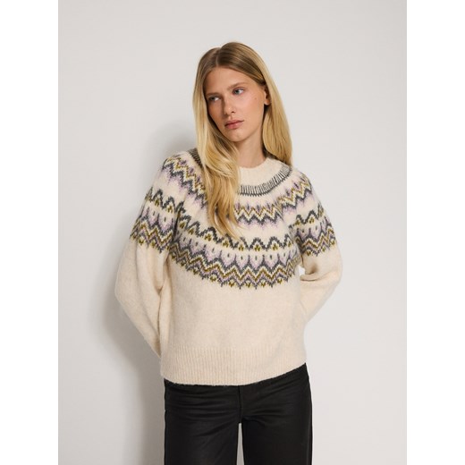 Reserved - Wzorzysty sweter z metalizowaną nitką - wielobarwny ze sklepu Reserved w kategorii Swetry damskie - zdjęcie 179372083