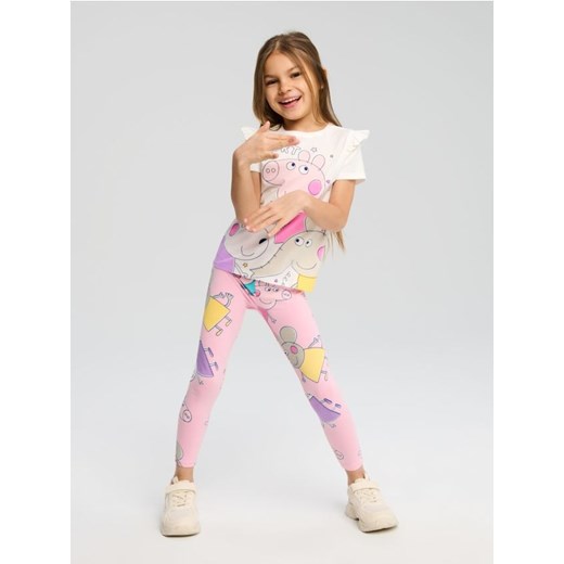 Sinsay - Legginsy Świnka Peppa - różowy ze sklepu Sinsay w kategorii Spodnie dziewczęce - zdjęcie 179372741