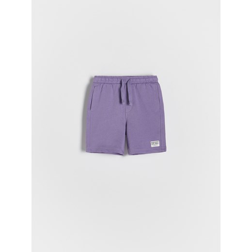 Reserved - Bawełniane szorty - fioletowy ze sklepu Reserved w kategorii Spodenki chłopięce - zdjęcie 179375650