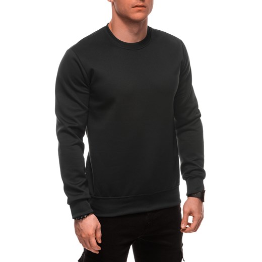 Bluza męska bez kaptura B1710 - czarny ze sklepu Edoti w kategorii Bluzy męskie - zdjęcie 179376982