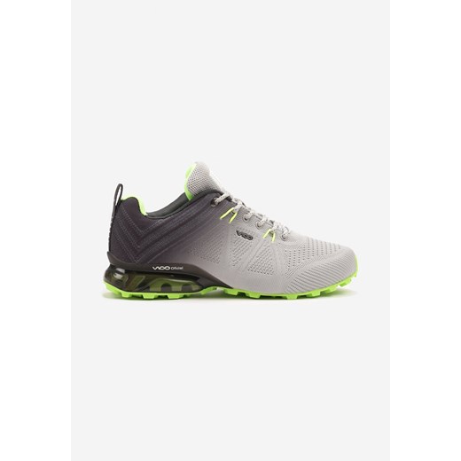 Szaro-Czarne Buty Sportowe Sznurowane Nuri ze sklepu born2be.pl w kategorii Buty sportowe męskie - zdjęcie 179377110