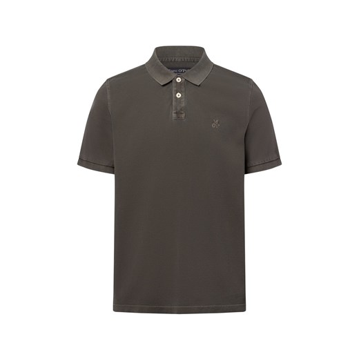 Marc O'Polo Męska koszulka polo Mężczyźni Bawełna antracytowy jednolity ze sklepu vangraaf w kategorii T-shirty męskie - zdjęcie 179380572