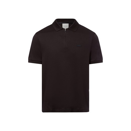 Calvin Klein Koszulka polo Calvin Klein Mężczyźni Bawełna czarny jednolity ze sklepu vangraaf w kategorii T-shirty męskie - zdjęcie 179380581