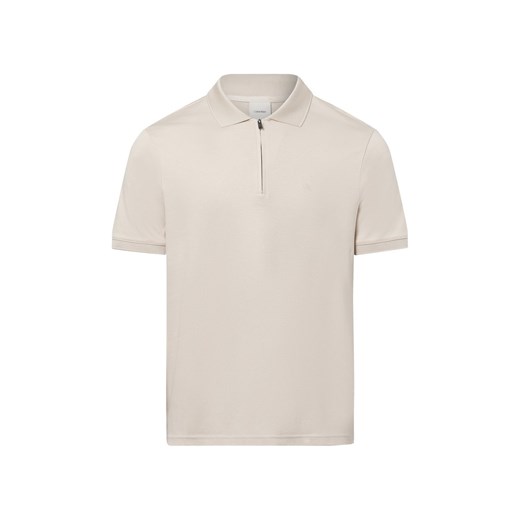 Calvin Klein Koszulka polo Calvin Klein Mężczyźni Bawełna écru jednolity ze sklepu vangraaf w kategorii T-shirty męskie - zdjęcie 179380582