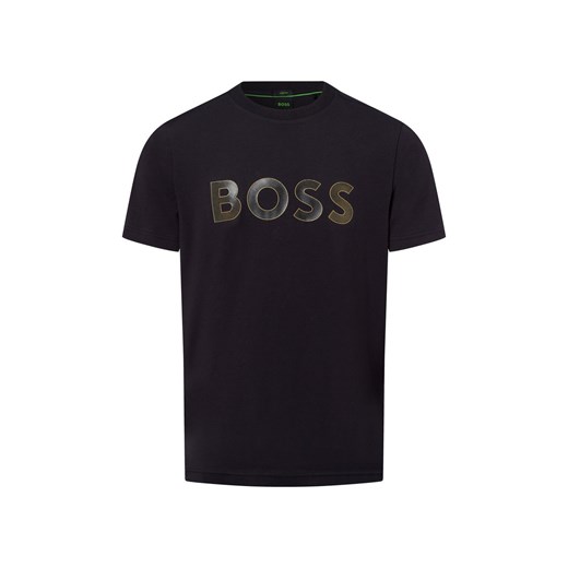 BOSS Green Koszulka męska - Tee TL Logo Mężczyźni Bawełna granatowy jednolity ze sklepu vangraaf w kategorii T-shirty męskie - zdjęcie 179380590
