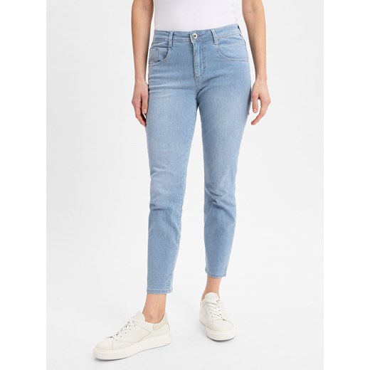 BRAX Damskie spodnie skinny - Shakira Kobiety niebieski w paski ze sklepu vangraaf w kategorii Jeansy damskie - zdjęcie 179380623