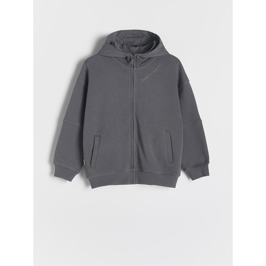 Reserved - Bawełniana bluza z kapturem - ciemnoszary ze sklepu Reserved w kategorii Bluzy chłopięce - zdjęcie 179380733