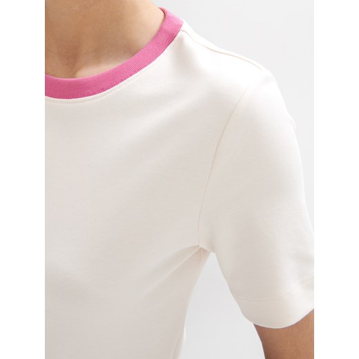 Bluzka damska Mohito z okrągłym dekoltem na wiosnę biała 