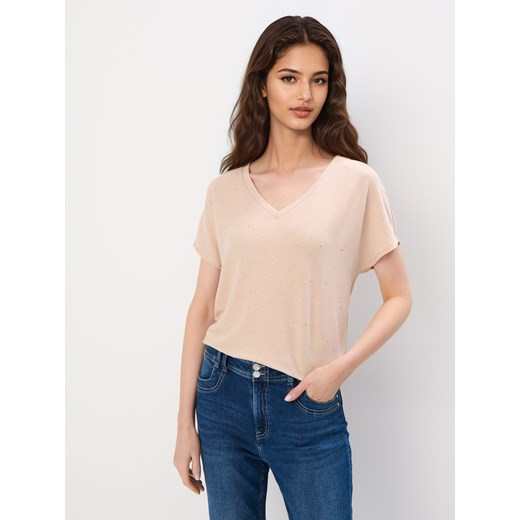 Bluzka damska Mohito casual na wiosnę z krótkim rękawem z wiskozy 