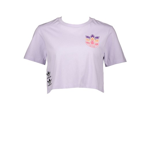 Bluzka damska Adidas bawełniana z krótkim rękawem z okrągłym dekoltem 