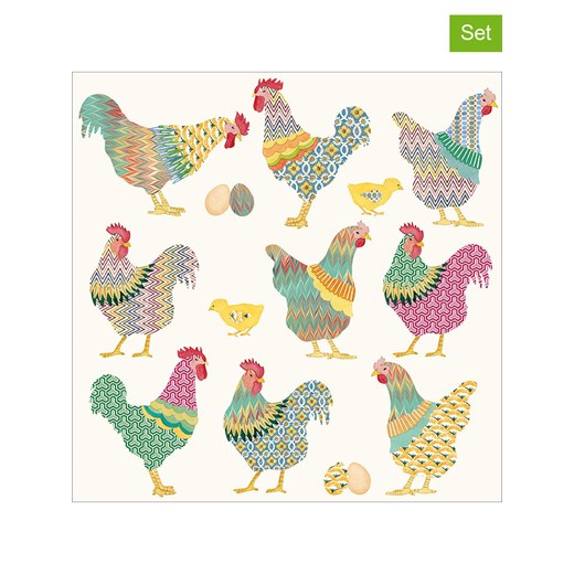 ppd Serwetki (40 szt.) &quot;Galli E Galline&quot; w kolorze kremowym ze wzorem ze sklepu Limango Polska w kategorii Akcesoria kuchenne - zdjęcie 179384173