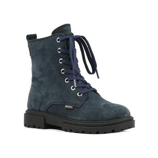 Richter Shoes Skórzane kozaki &quot;Klara&quot; w kolorze granatowym ze sklepu Limango Polska w kategorii Buty zimowe dziecięce - zdjęcie 179384502