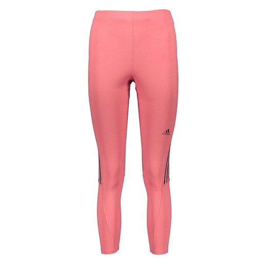 Adidas spodnie damskie różowe z elastanu w sportowym stylu